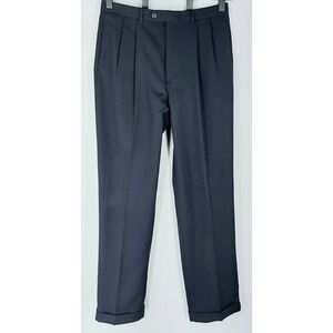 New Lauren Ralph Lauren Mens Pants 34x34 Navy Pleated Cuffs Neelpdrx0003